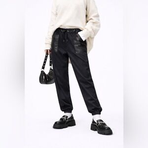 TRISTAN - Black Satin Joggers